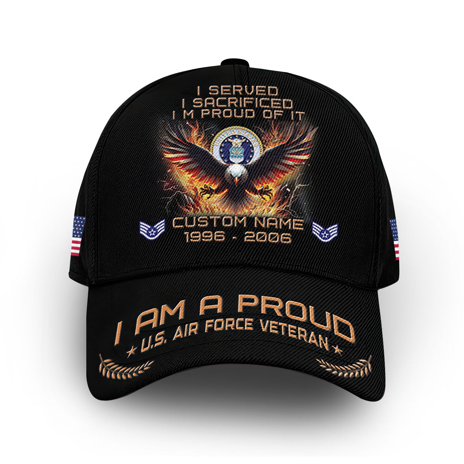 Premium Custom USAF Cap VPVC010804, Gifts For Air Force Veteran, Best Gifts On Father's Day, Armed Forces Day, Independence Day, Veterans Day.