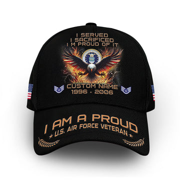 Premium Custom USAF Cap VPVC010804, Gifts For Air Force Veteran, Best Gifts On Father's Day, Armed Forces Day, Independence Day, Veterans Day.