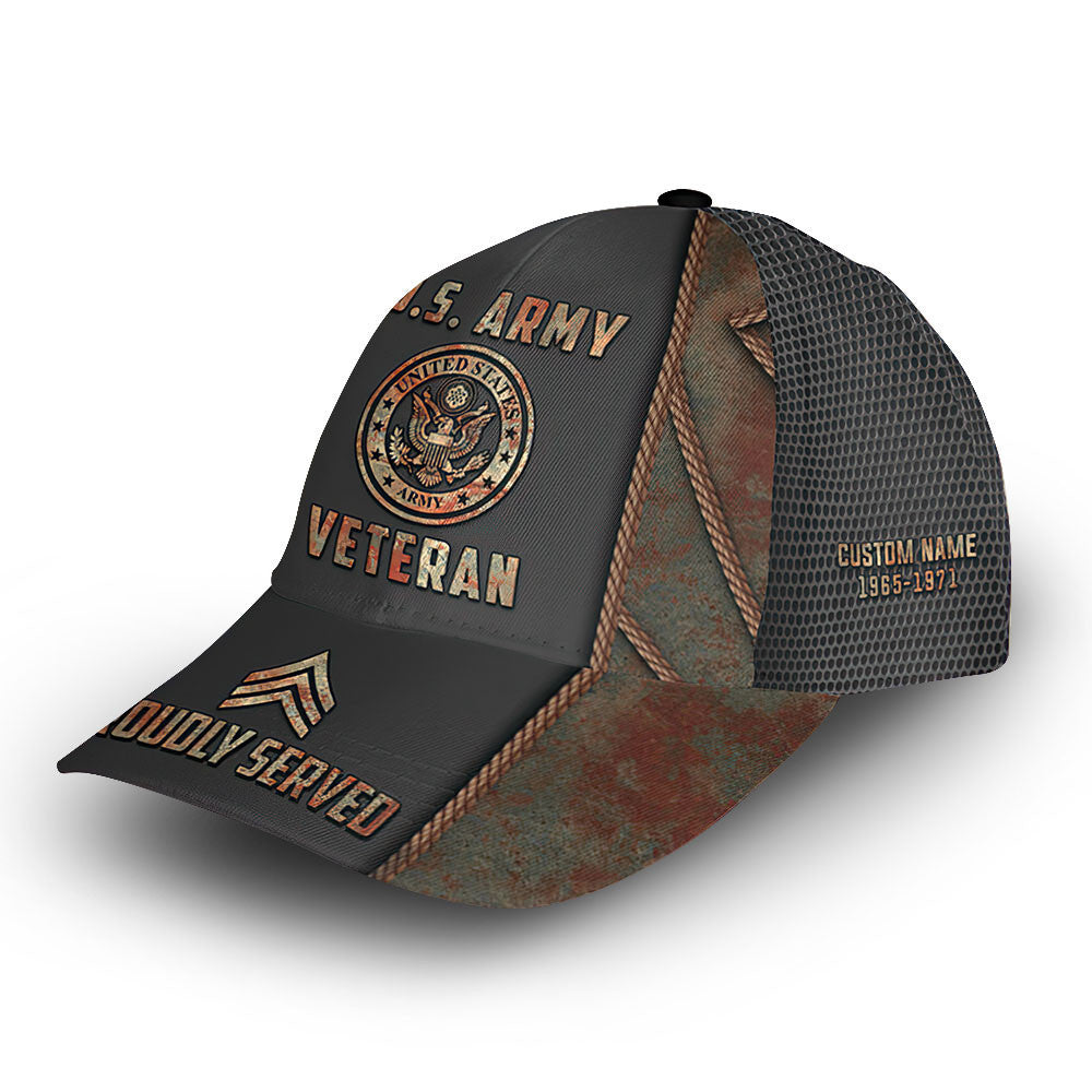 Premium Custom US Army Cap VPVC010901, Gifts For Army Veteran, Best Gifts On Father's Day, Armed Forces Day, Independence Day, Veterans Day.
