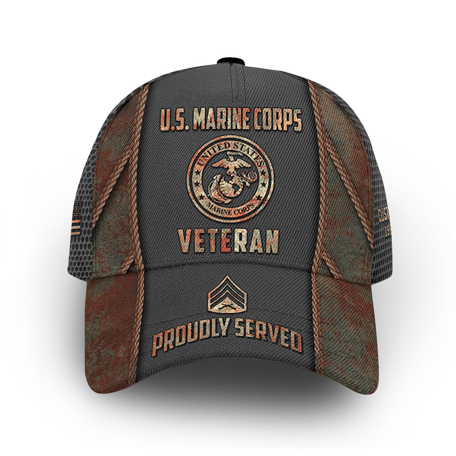 Premium Custom USMC Cap VPVC010903, Gifts For Marine Veteran, Best Gifts On Father's Day, Armed Forces Day, Independence Day, Veterans Day.
