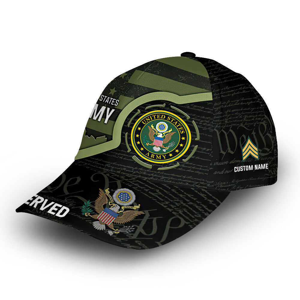 Premium Custom US Army Cap VPVC011001, Gifts For Army Veteran, Gifts For Dad, For Husband, Best Gifts On Father's Day, Armed Forces Day, Independence Day, Veterans Day.