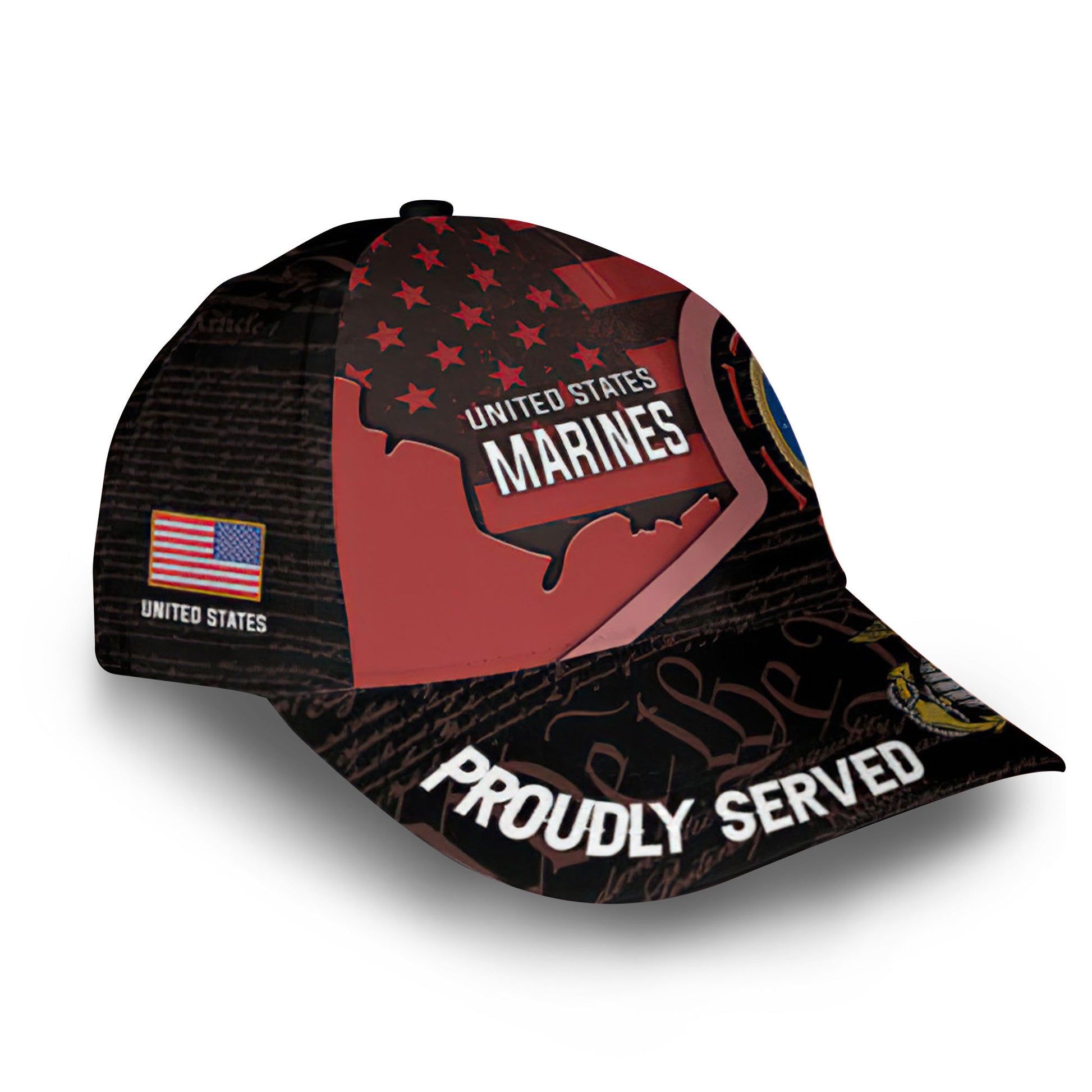 Premium Custom USMC Cap VPVC011003, Gifts For Marine Veteran, Gifts For Dad, For Husband, Best Gifts On Father's Day, Armed Forces Day, Independence Day, Veterans Day.