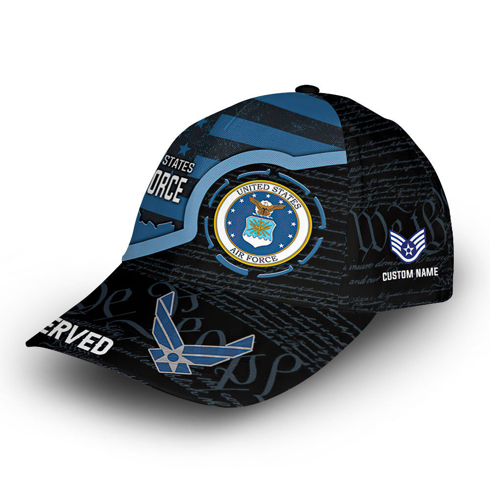 Premium Custom USAF Cap VPVC011004, Gifts For Air Force Veteran, Gifts For Dad, For Husband, Best Gifts On Father's Day, Armed Forces Day, Independence Day, Veterans Day.