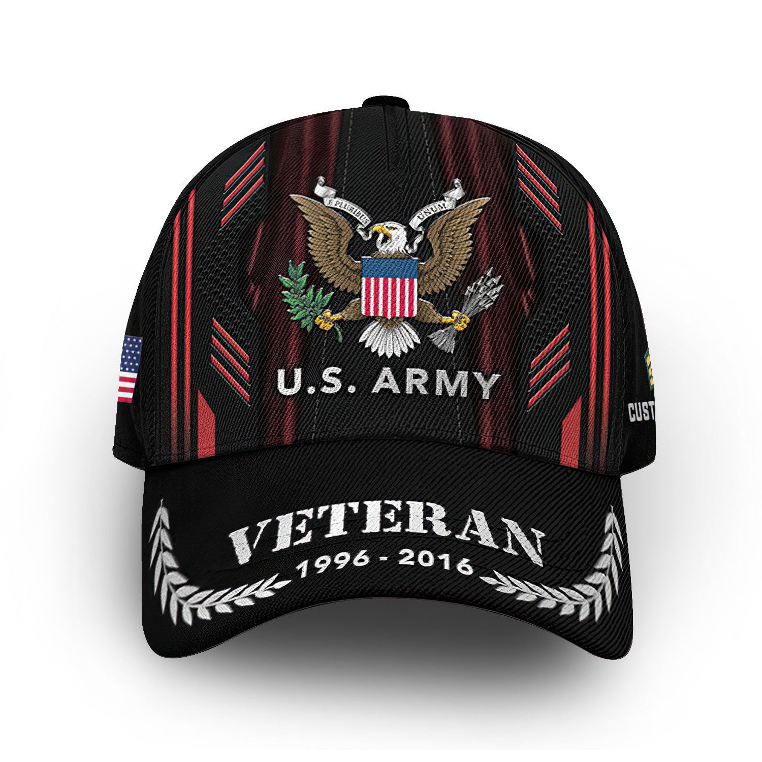Premium US Army Cap VPVC011101, Custom Name, Rank, Year, Gifts For Army Veteran, Best Gifts On Father's Day, Armed Forces Day, Independence Day, Veterans Day.