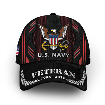 Premium US Navy Cap VPVC011102, Custom Name, Rank, Year, Gifts For Navy Veteran, Best Gifts On Father's Day, Armed Forces Day, Independence Day, Veterans Day.