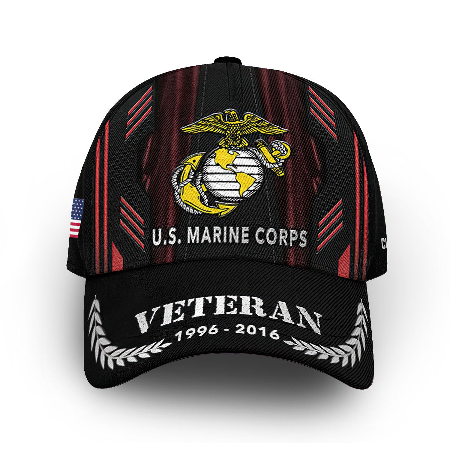 Premium USMC Cap VPVC011103, Custom Name, Rank, Year, Gifts For Marine Veteran, Best Gifts On Father's Day, Armed Forces Day, Independence Day, Veterans Day.