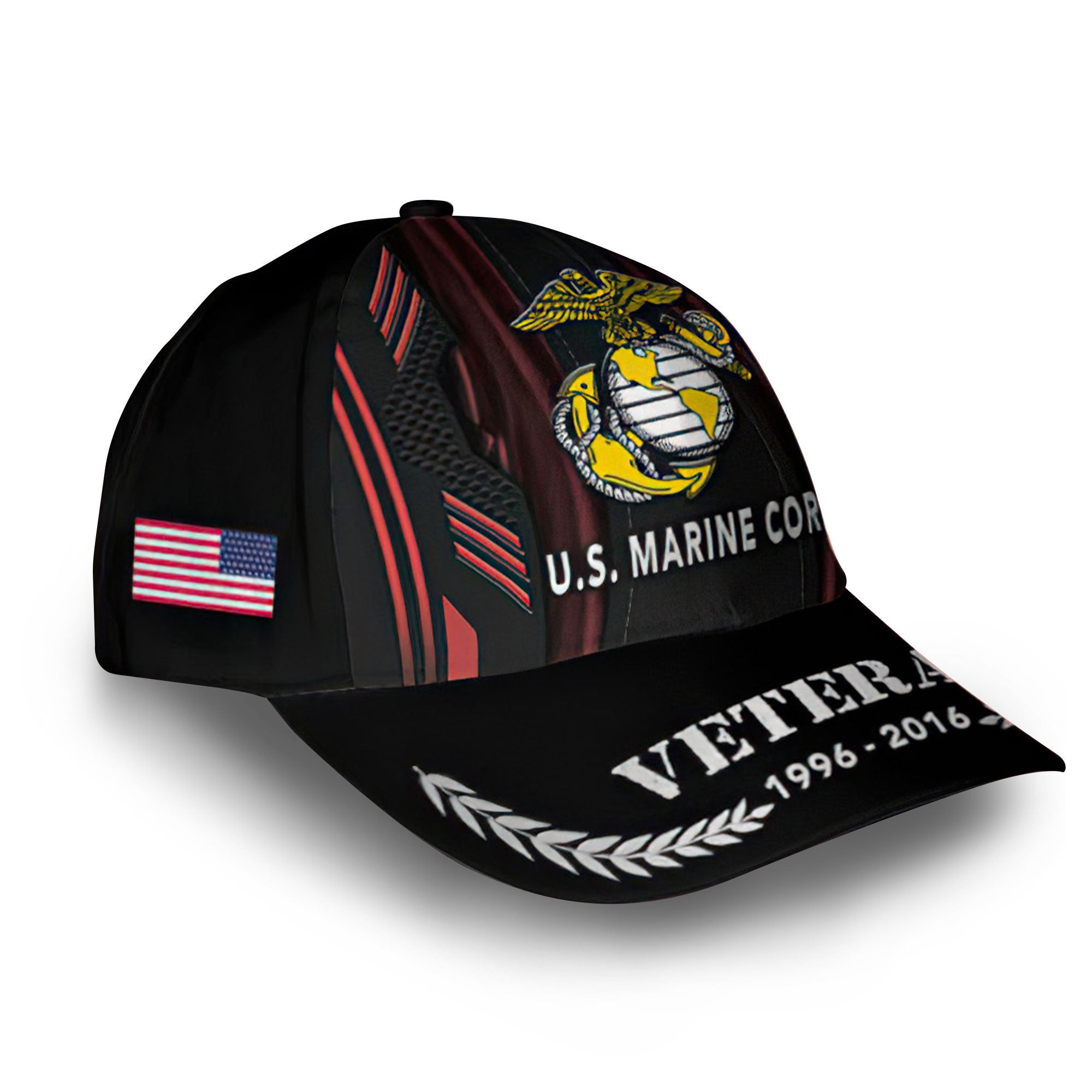 Premium USMC Cap VPVC011103, Custom Name, Rank, Year, Gifts For Marine Veteran, Best Gifts On Father's Day, Armed Forces Day, Independence Day, Veterans Day.