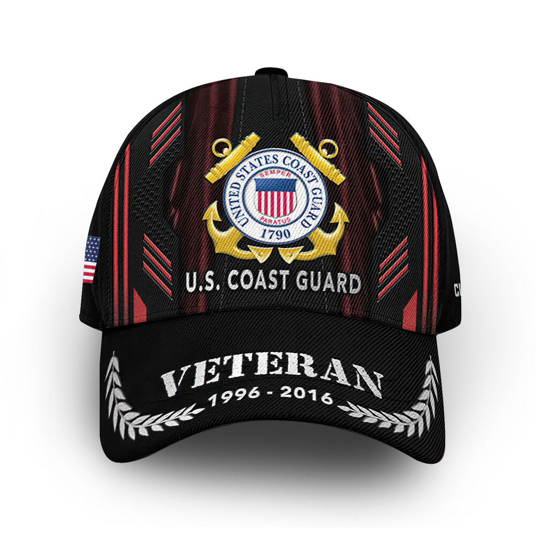 Premium USCG Cap VPVC011105, Custom Name, Rank, Year, Gifts For Coast Guard Veteran, Best Gifts On Father's Day, Armed Forces Day, Independence Day, Veterans Day.