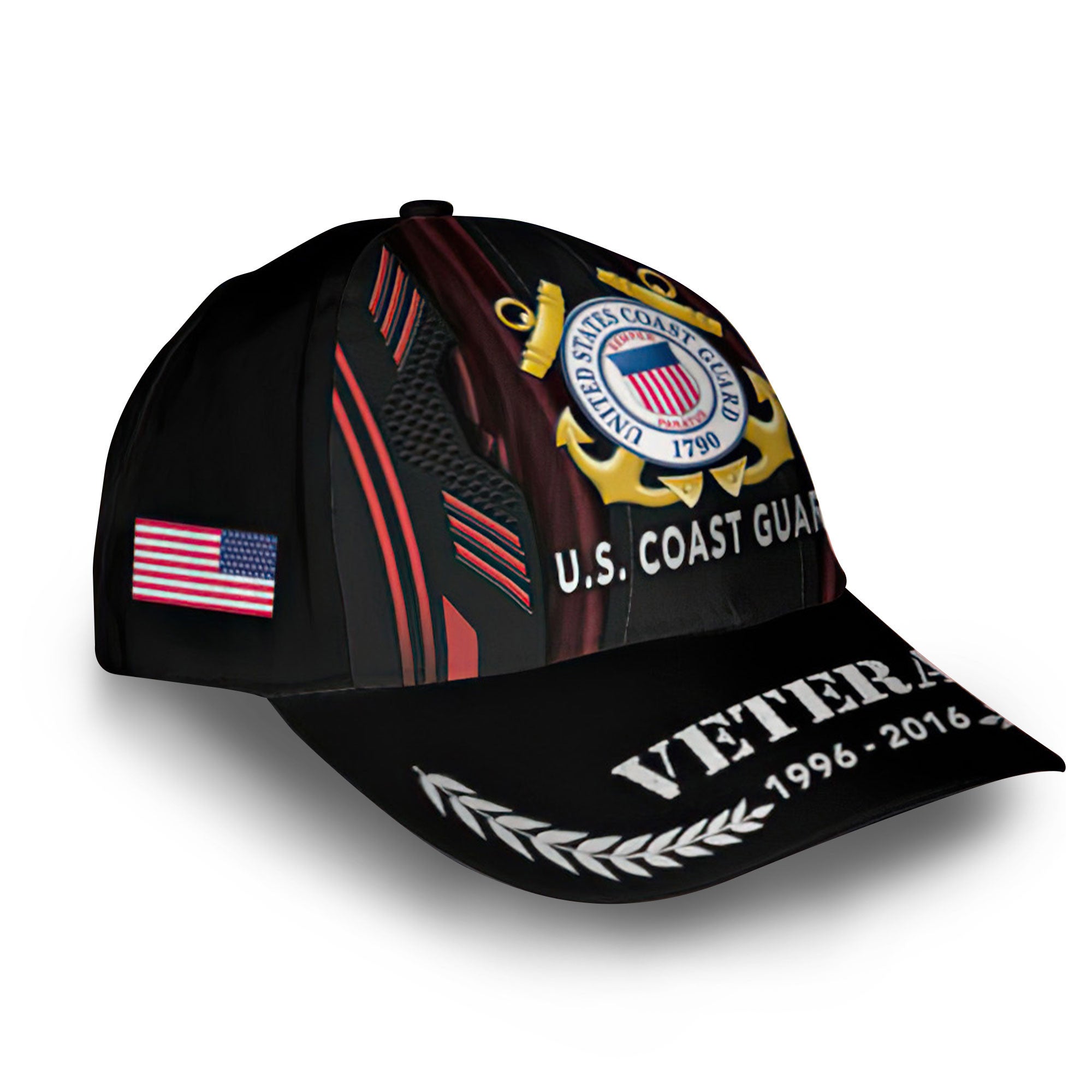 Premium USCG Cap VPVC011105, Custom Name, Rank, Year, Gifts For Coast Guard Veteran, Best Gifts On Father's Day, Armed Forces Day, Independence Day, Veterans Day.