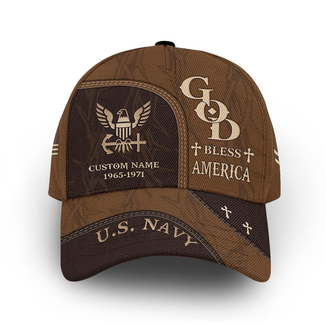 Premium US Navy Cap VPVC011202, Custom Name, Rank, Year, Gifts For Navy Veteran, Best Gifts On Father's Day, Armed Forces Day, Independence Day, Veterans Day.