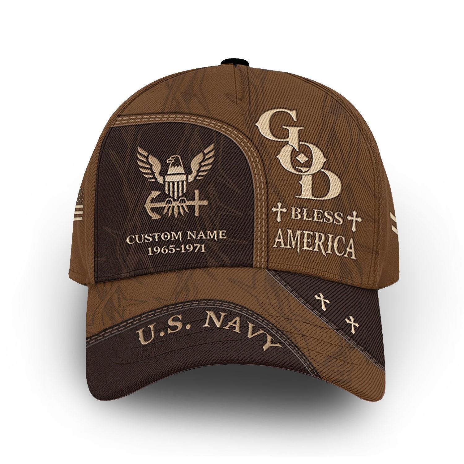 Premium US Navy Cap VPVC011202, Custom Name, Rank, Year, Gifts For Navy Veteran, Best Gifts On Father's Day, Armed Forces Day, Independence Day, Veterans Day.