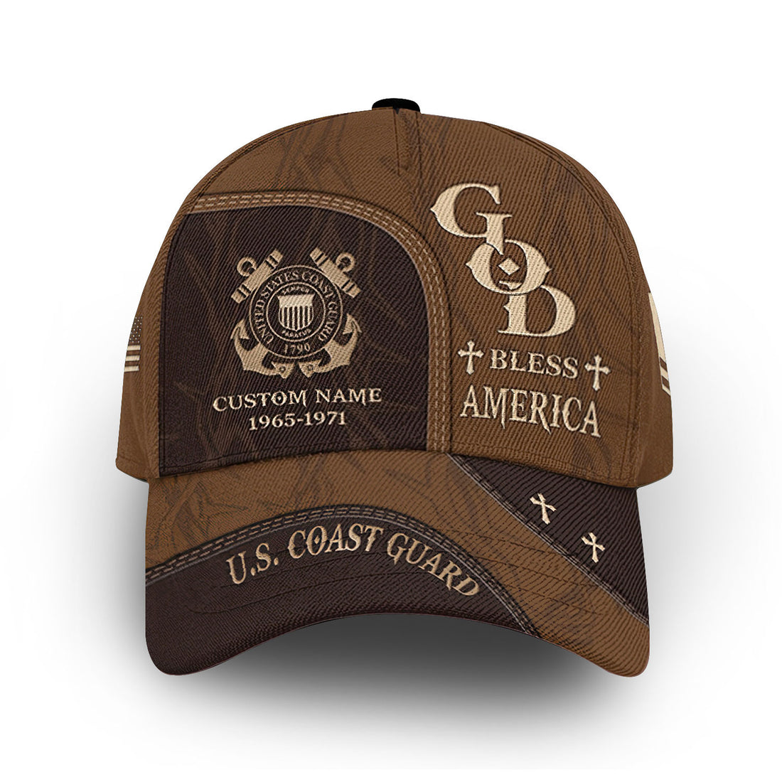 Premium USCG Cap VPVC011205, Custom Name, Rank, Year, Gifts For Coast Guard Veteran, Best Gifts On Father's Day, Armed Forces Day, Independence Day, Veterans Day.