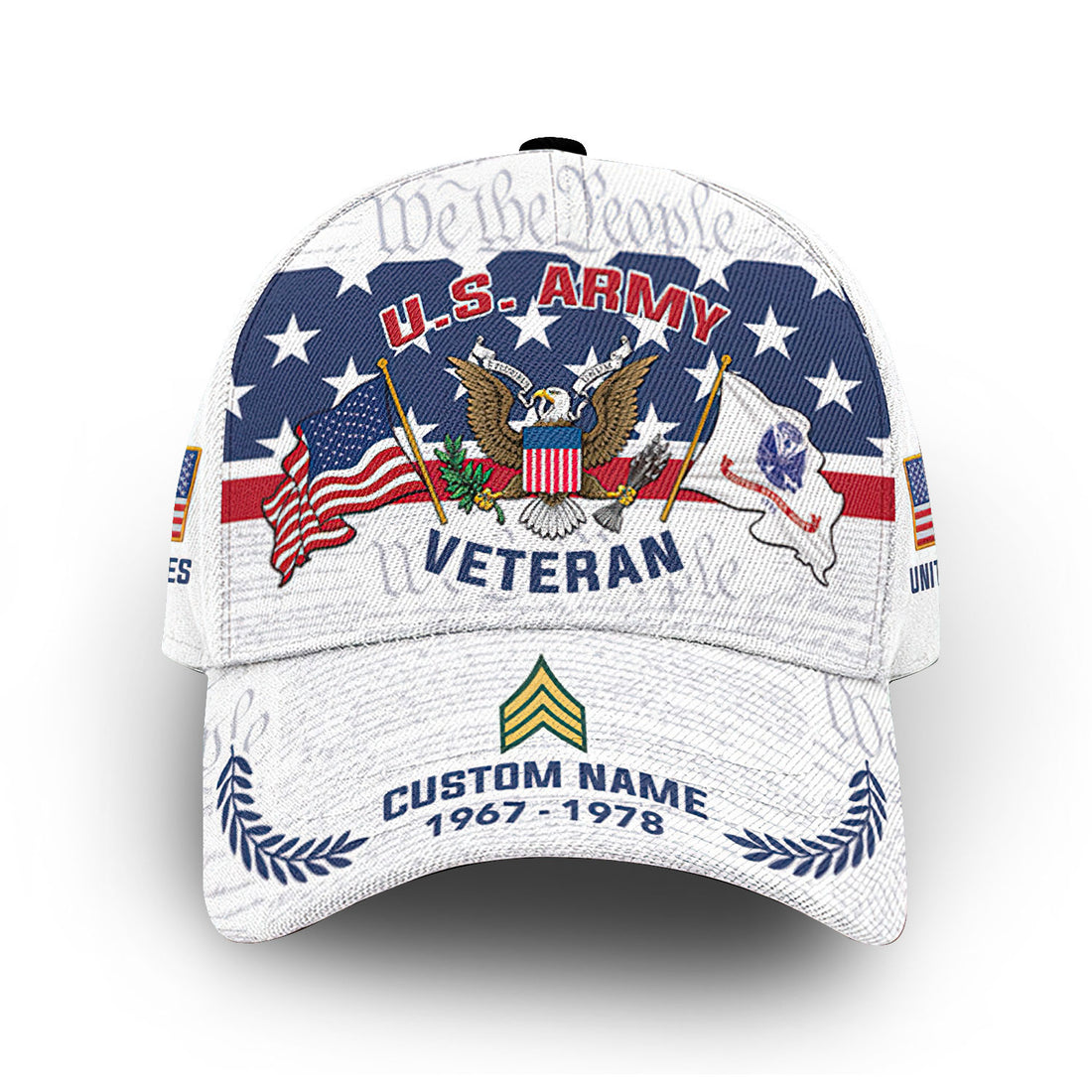 Premium Custom US Army Cap VPVC011301, Gifts For Army Veteran, Gifts For Dad, For Husband, Best Gifts On Father's Day, Armed Forces Day, Independence Day, Veterans Day.