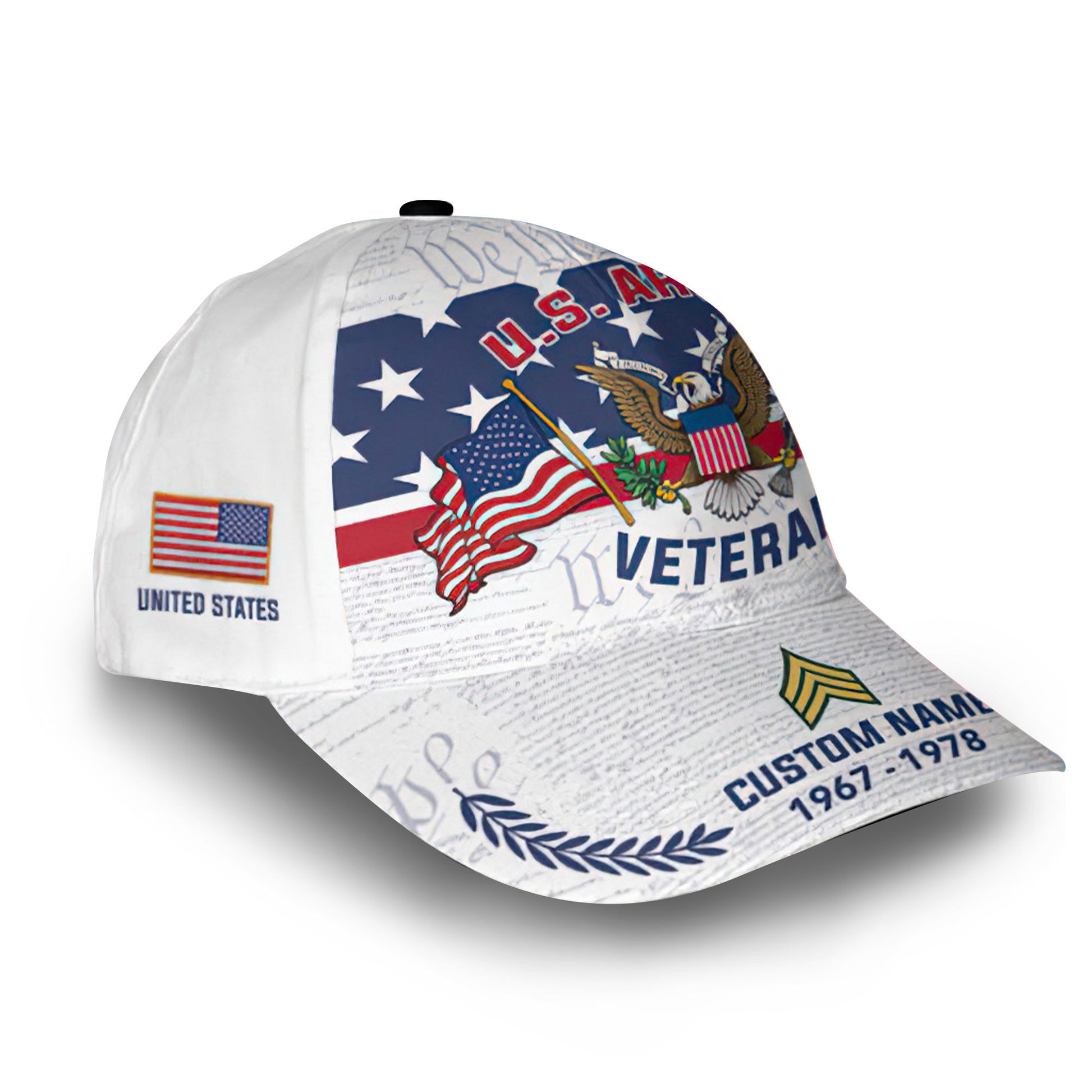 Premium Custom US Army Cap VPVC011301, Gifts For Army Veteran, Gifts For Dad, For Husband, Best Gifts On Father's Day, Armed Forces Day, Independence Day, Veterans Day.