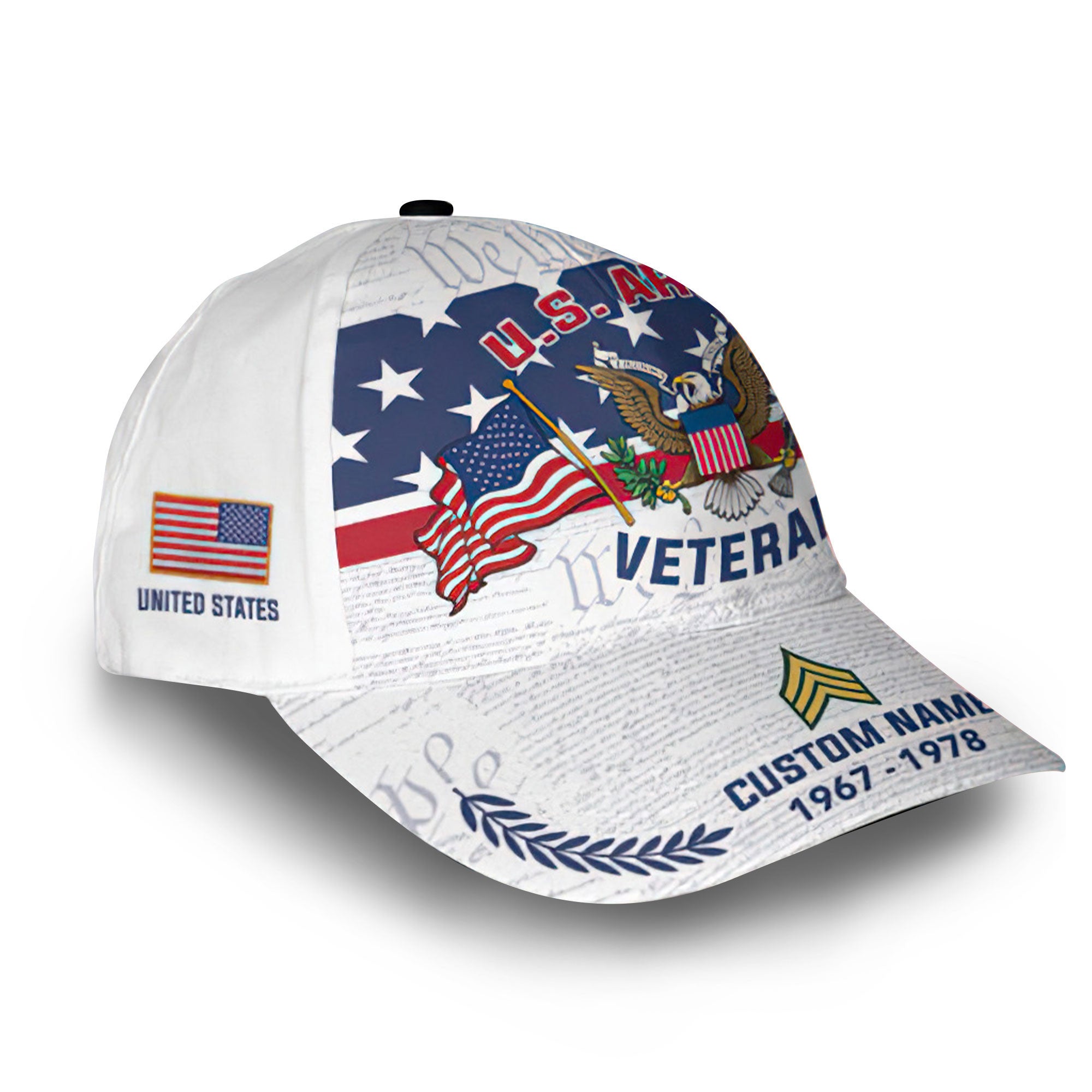 Premium Custom US Army Cap VPVC011301, Gifts For Army Veteran, Gifts For Dad, For Husband, Best Gifts On Father's Day, Armed Forces Day, Independence Day, Veterans Day.