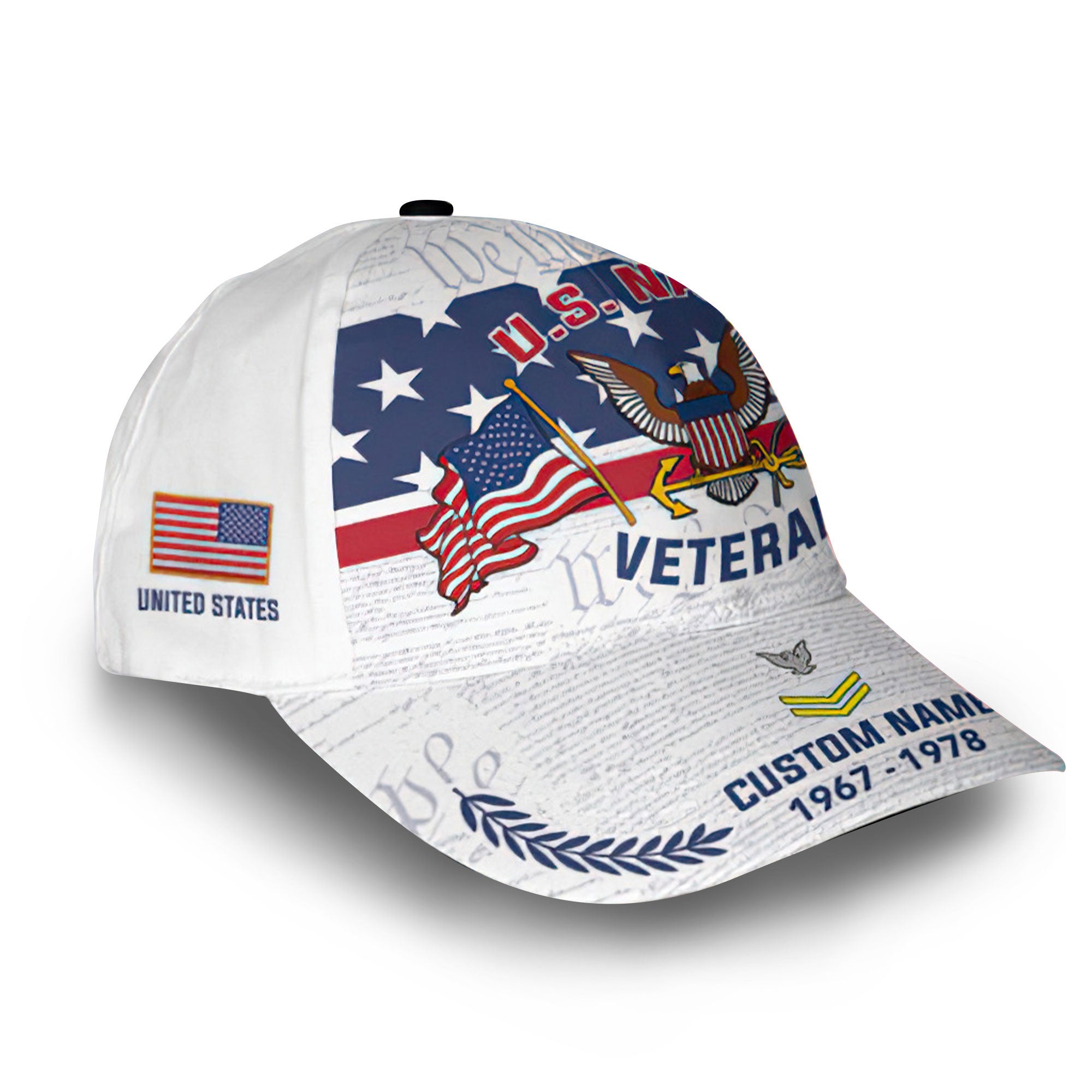 Premium Custom US Navy Cap VPVC011302, Gifts For Navy Veteran, Gifts For Dad, For Husband, Best Gifts On Father's Day, Armed Forces Day, Independence Day, Veterans Day.