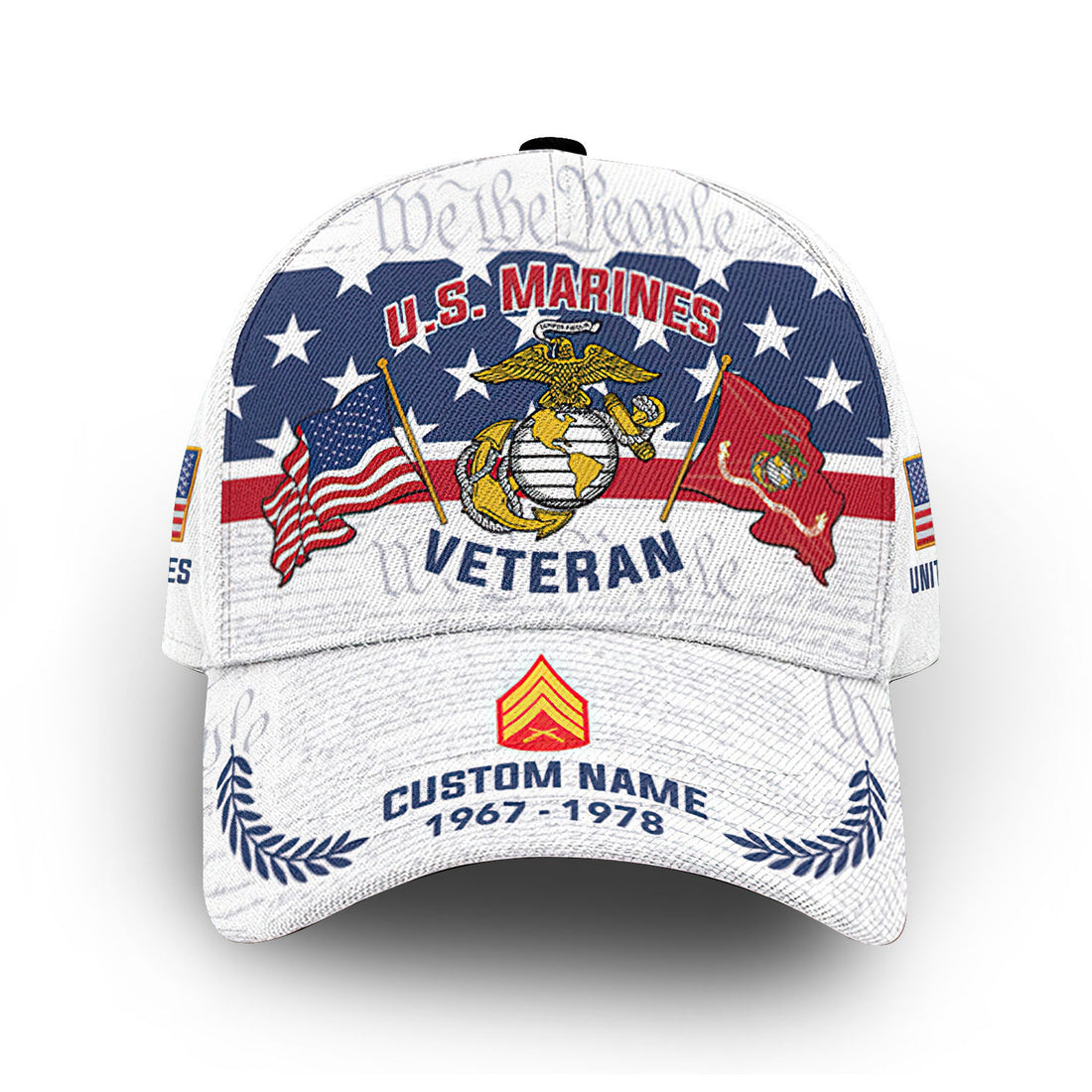 Premium Custom USMC Cap VPVC011303, Gifts For Marine Veteran, Gifts For Dad, For Husband, Best Gifts On Father's Day, Armed Forces Day, Independence Day, Veterans Day.