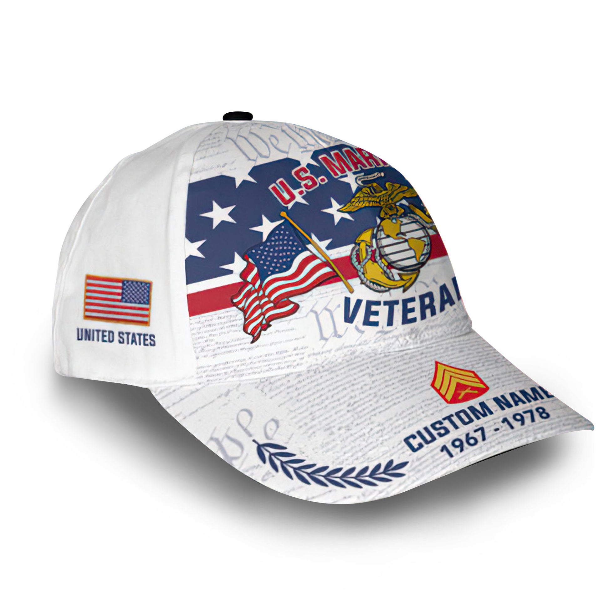 Premium Custom USMC Cap VPVC011303, Gifts For Marine Veteran, Gifts For Dad, For Husband, Best Gifts On Father's Day, Armed Forces Day, Independence Day, Veterans Day.