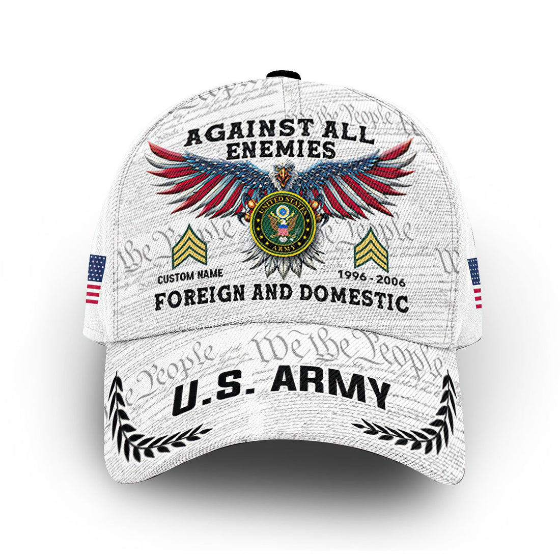 Unique Custom Name, Rank, Year, US Army Cap VPVC011401, Gifts For Army Veteran, Gifts For Dad, For Husband, Best Gifts On Father's Day, Independence Day, Veterans Day.