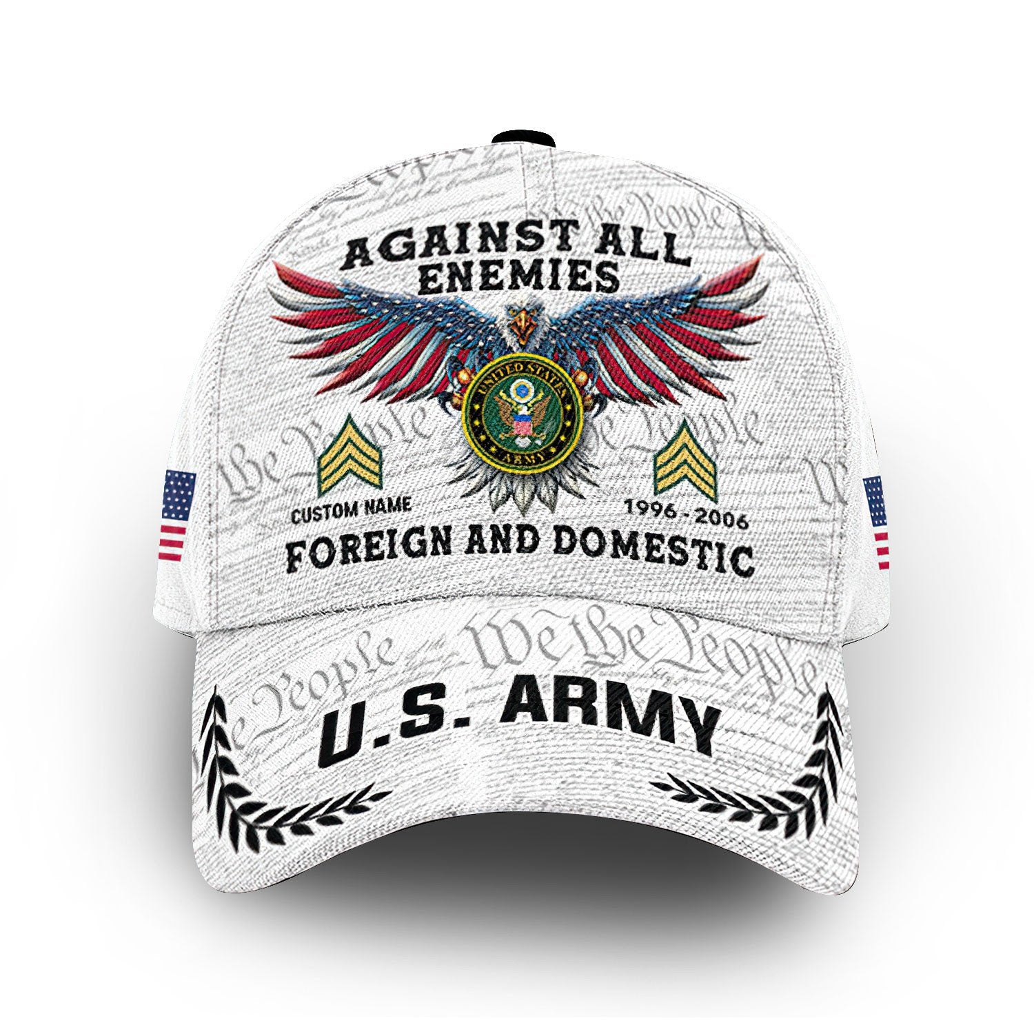 Unique Custom Name, Rank, Year, US Army Cap VPVC011401, Gifts For Army Veteran, Gifts For Dad, For Husband, Best Gifts On Father's Day, Independence Day, Veterans Day.