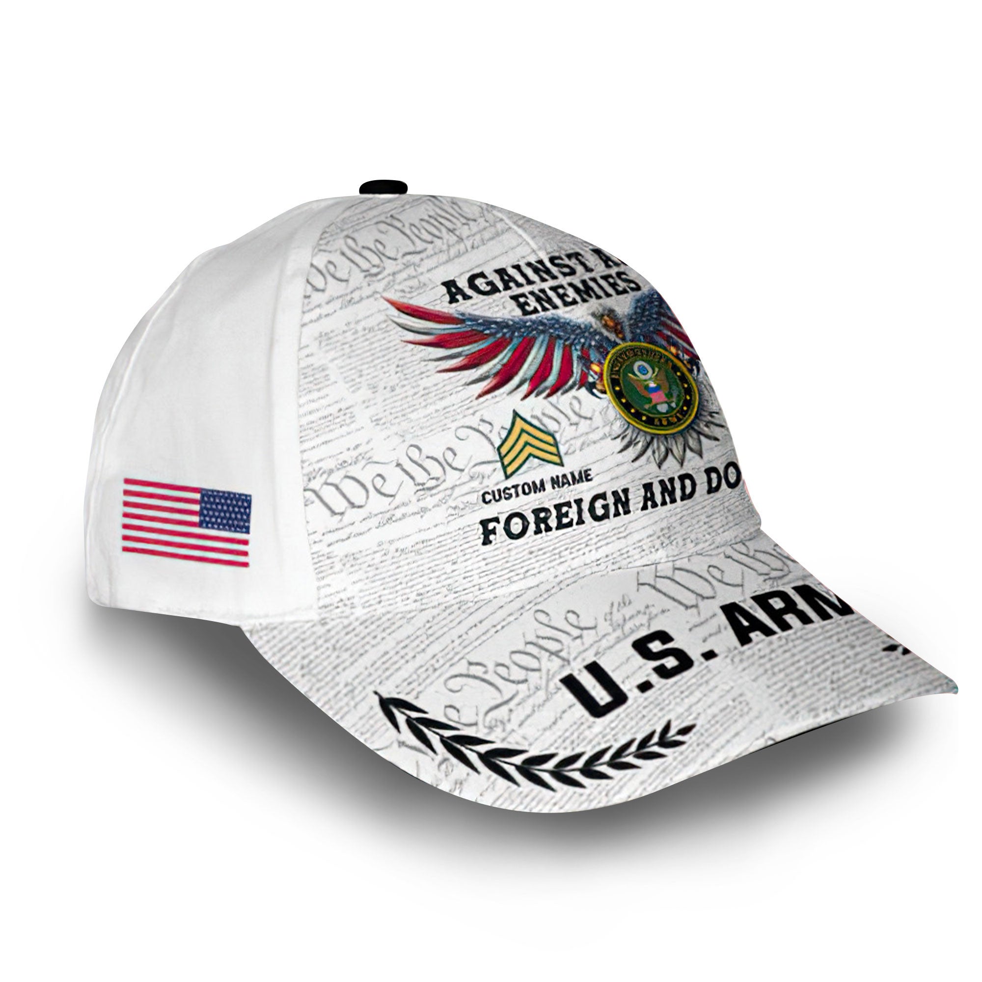 Unique Custom Name, Rank, Year, US Army Cap VPVC011401, Gifts For Army Veteran, Gifts For Dad, For Husband, Best Gifts On Father's Day, Independence Day, Veterans Day.