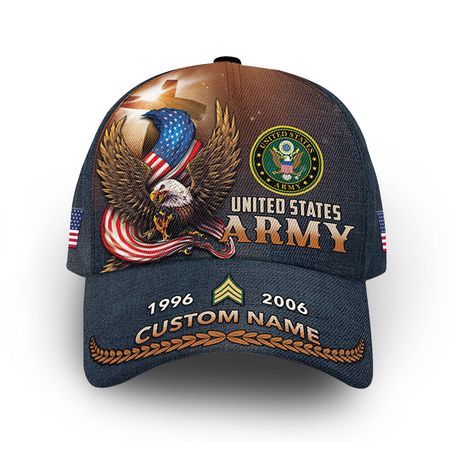 Unique Custom Name, Rank, Year, US Army Cap VPVC011501, Gifts For Army Veteran, Gifts For Dad, For Husband, Best Gifts On Father's Day, Independence Day, Veterans Day.