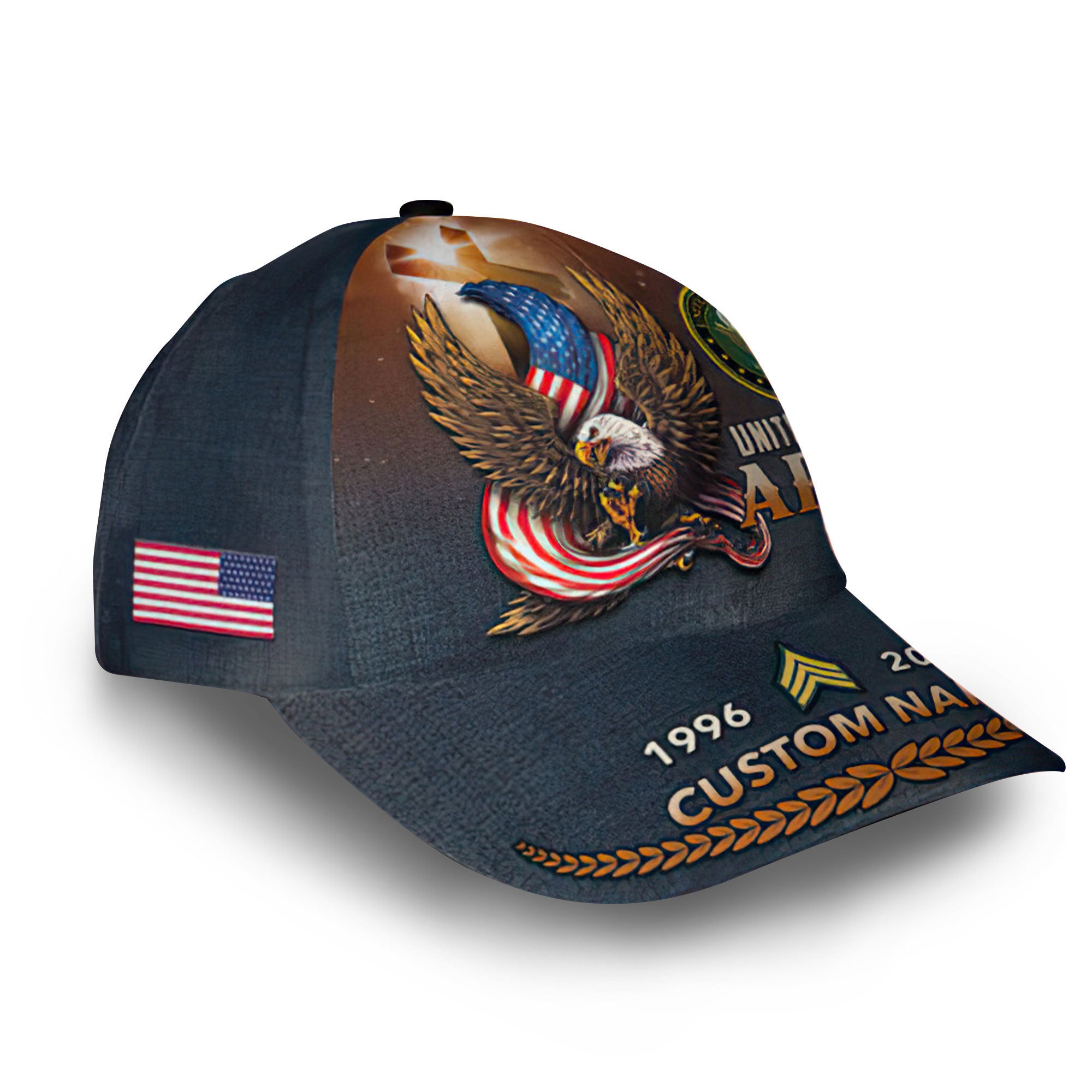 Unique Custom Name, Rank, Year, US Army Cap VPVC011501, Gifts For Army Veteran, Gifts For Dad, For Husband, Best Gifts On Father's Day, Independence Day, Veterans Day.