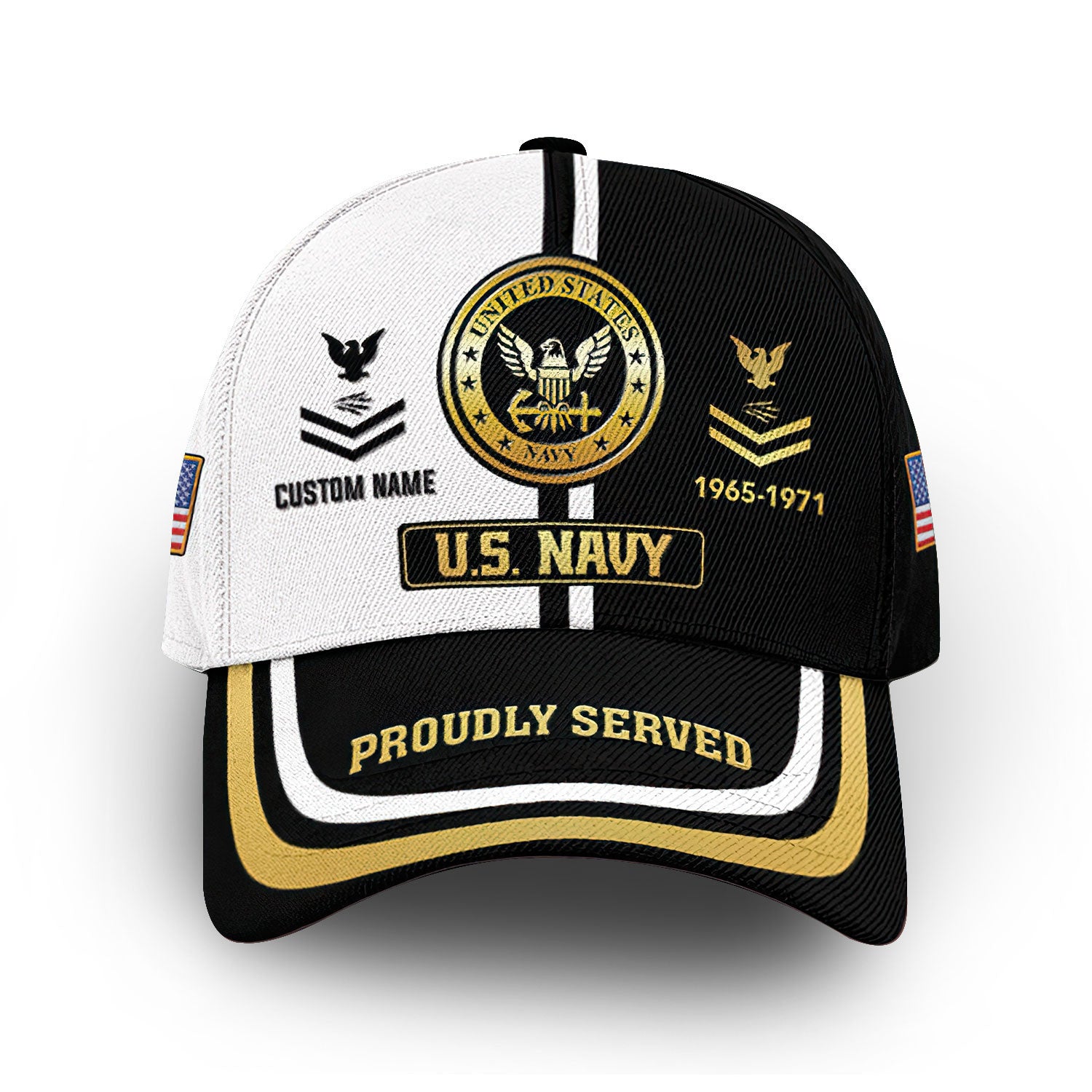 US Navy Custom Cap VPVC011602, Gifts For Navy Veteran, Best Gifts On Father's Day, Armed Forces Day, Independence Day, Veterans Day.