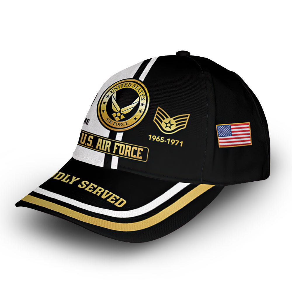 USAF Custom Cap VPVC011604, Gifts For Air Force Veteran, Best Gifts On Father's Day, Armed Forces Day, Independence Day, Veterans Day.