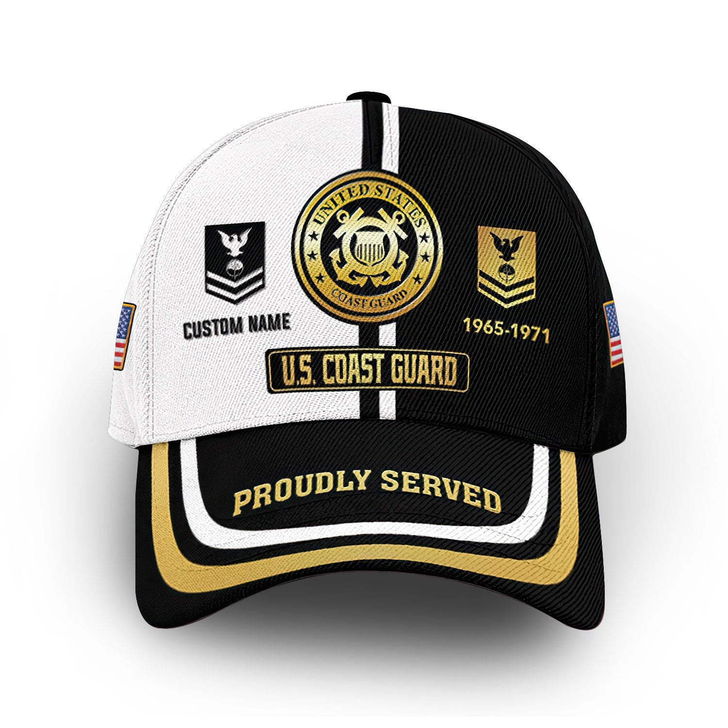 USCG Custom Cap VPVC011605, Gifts For Coast Guard Veteran, Best Gifts On Father's Day, Armed Forces Day, Independence Day, Veterans Day.