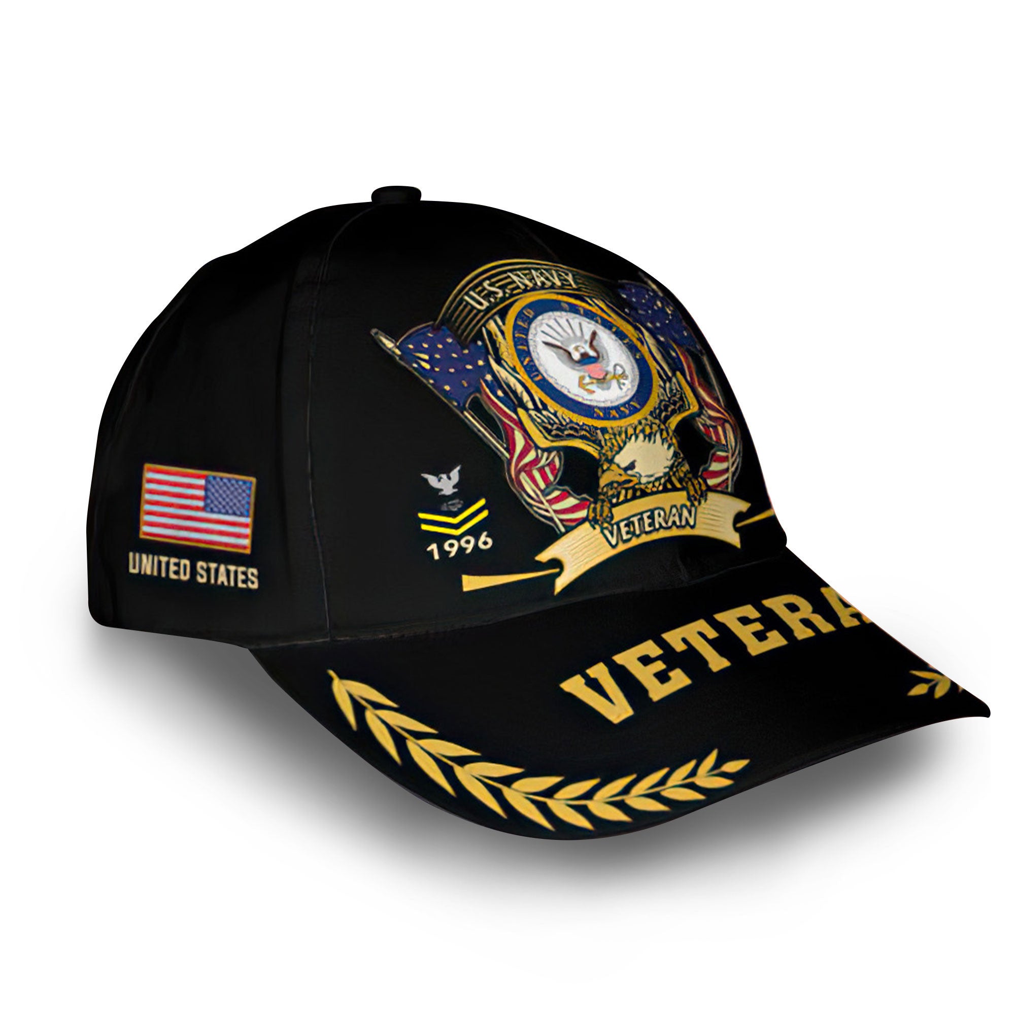 US Navy Custom Cap VPVC011702, Gifts For Navy Veteran, Best Gifts On Father's Day, Armed Forces Day, Independence Day, Veterans Day.