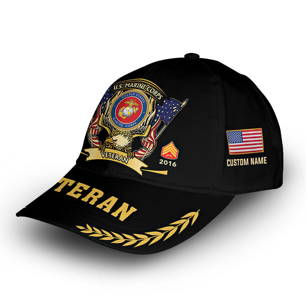 USMC Custom Cap VPVC011703, Gifts For Marine Veteran, Best Gifts On Father's Day, Armed Forces Day, Independence Day, Veterans Day.
