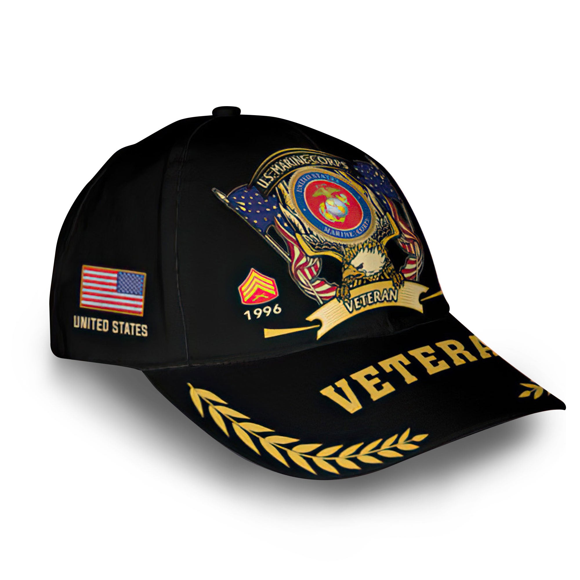 USMC Custom Cap VPVC011703, Gifts For Marine Veteran, Best Gifts On Father's Day, Armed Forces Day, Independence Day, Veterans Day.