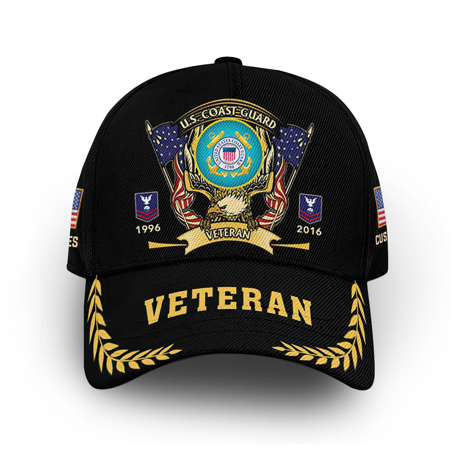 USCG Custom Cap VPVC011705, Gifts For Coast Guard Veteran, Best Gifts On Father's Day, Armed Forces Day, Independence Day, Veterans Day.