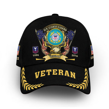 USCG Custom Cap VPVC011705, Gifts For Coast Guard Veteran, Best Gifts On Father's Day, Armed Forces Day, Independence Day, Veterans Day.