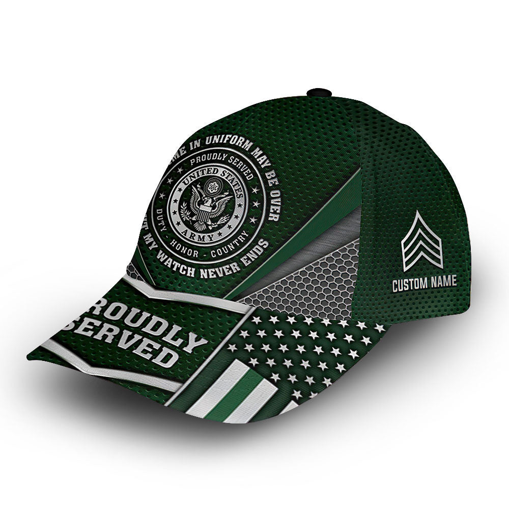 Premium Custom US Army Cap VPVC011801, Gifts For Army Veteran, Best Gifts On Father's Day, Armed Forces Day, Independence Day, Veterans Day.
