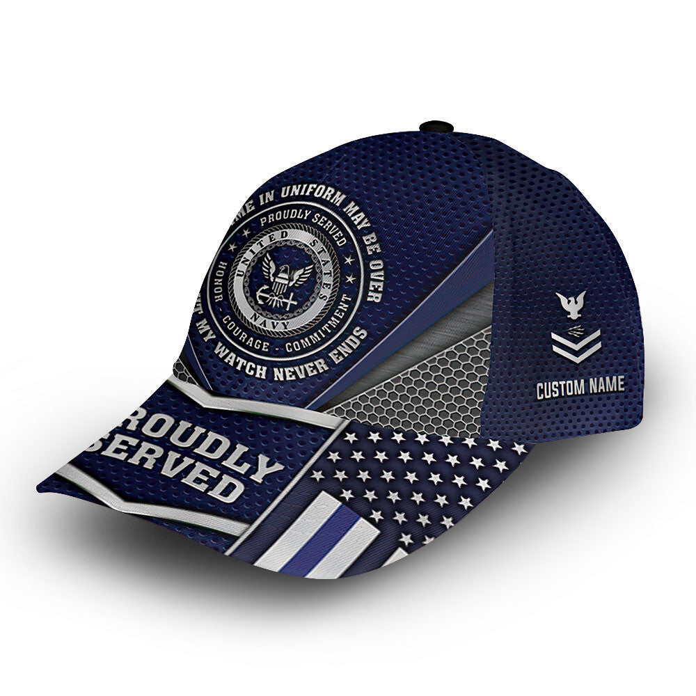 Premium Custom US Navy Cap VPVC011802, Gifts For Navy Veteran, Best Gifts On Father's Day, Armed Forces Day, Independence Day, Veterans Day.