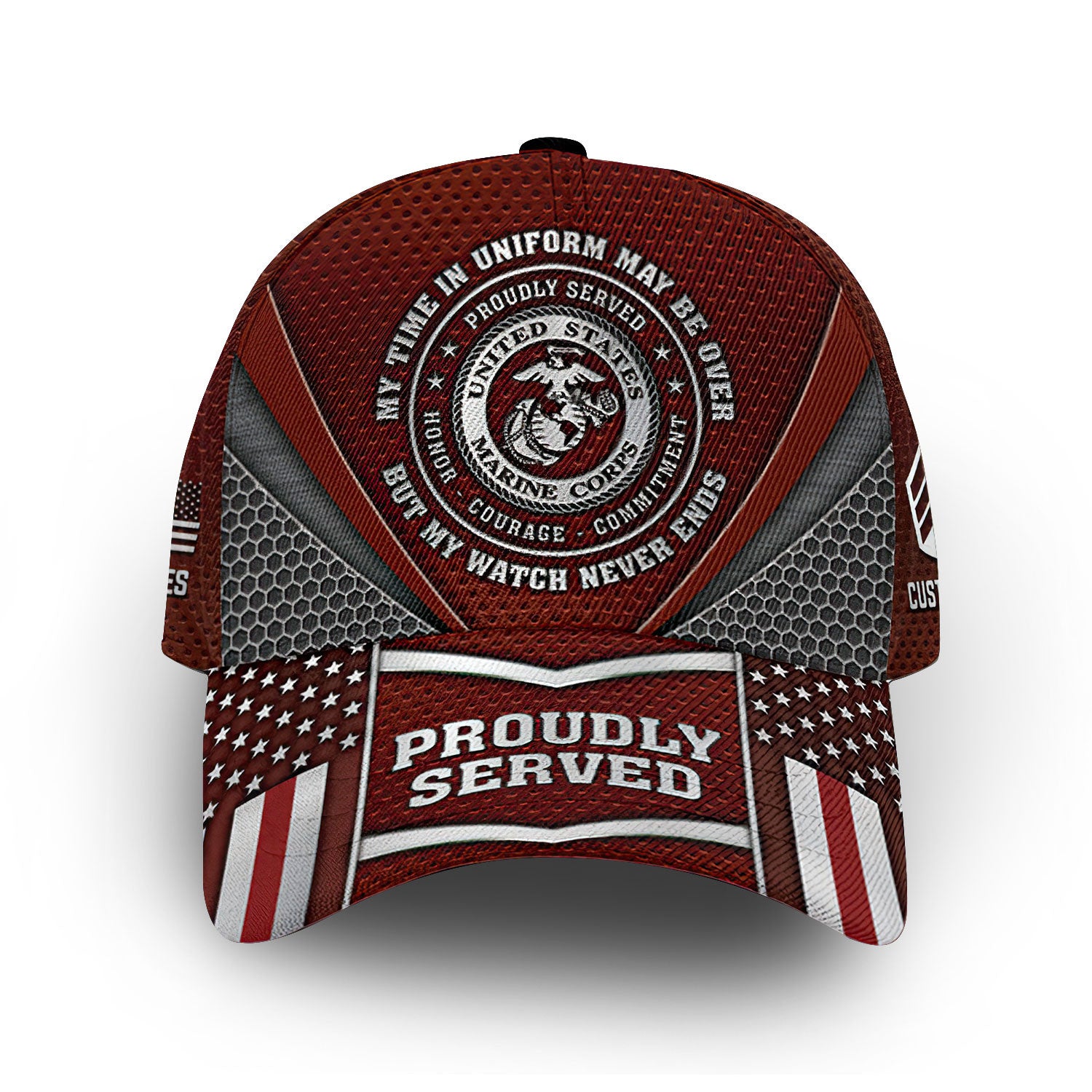 Premium Custom USMC Cap VPVC011803, Gifts For Marine Veteran, Best Gifts On Father's Day, Armed Forces Day, Independence Day, Veterans Day.