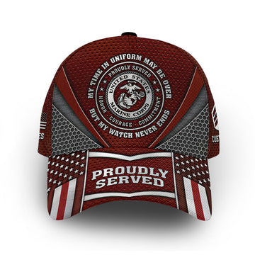 Premium Custom USMC Cap VPVC011803, Gifts For Marine Veteran, Best Gifts On Father's Day, Armed Forces Day, Independence Day, Veterans Day.