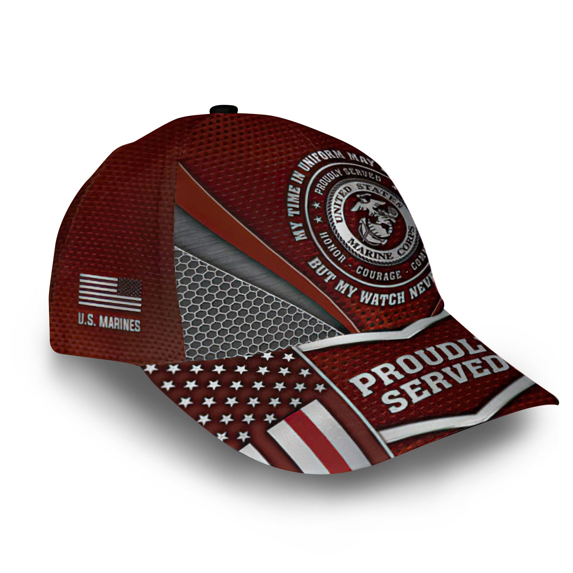 Premium Custom USMC Cap VPVC011803, Gifts For Marine Veteran, Best Gifts On Father's Day, Armed Forces Day, Independence Day, Veterans Day.