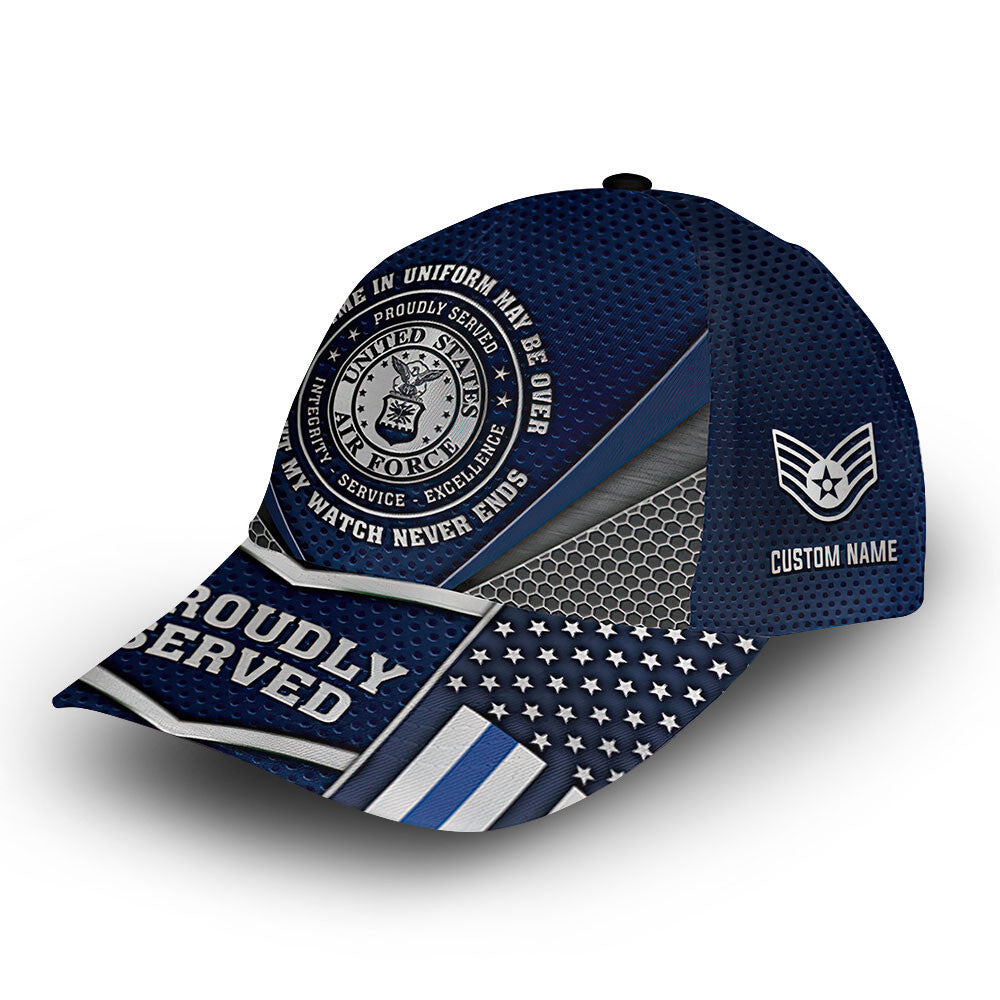 Premium Custom USAF Cap VPVC011804, Gifts For Air Force Veteran, Best Gifts On Father's Day, Armed Forces Day, Independence Day, Veterans Day.