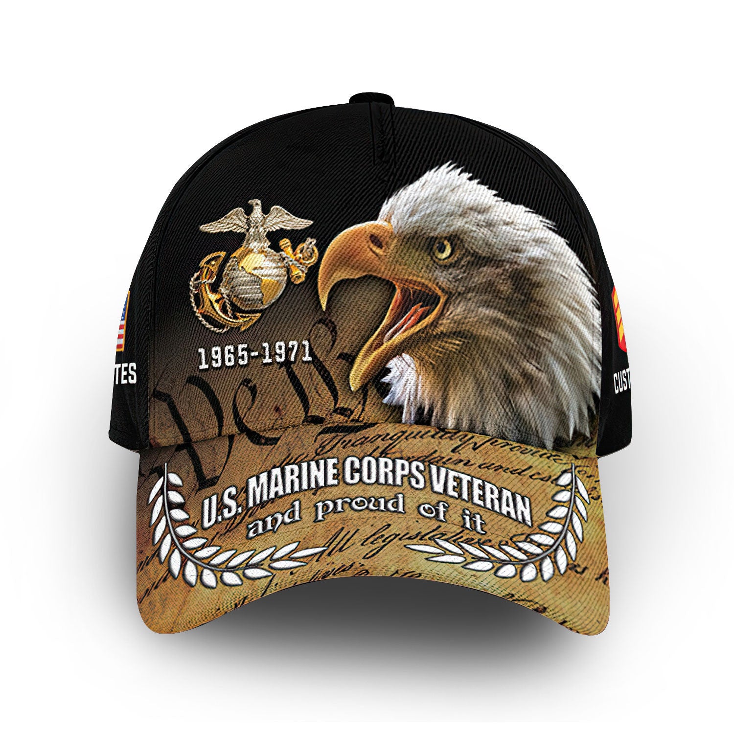 Premium Custom USMC Cap VPVC011903, Gifts For Marine Veteran, Best Gifts On Father's Day, Armed Forces Day, Independence Day, Veterans Day.