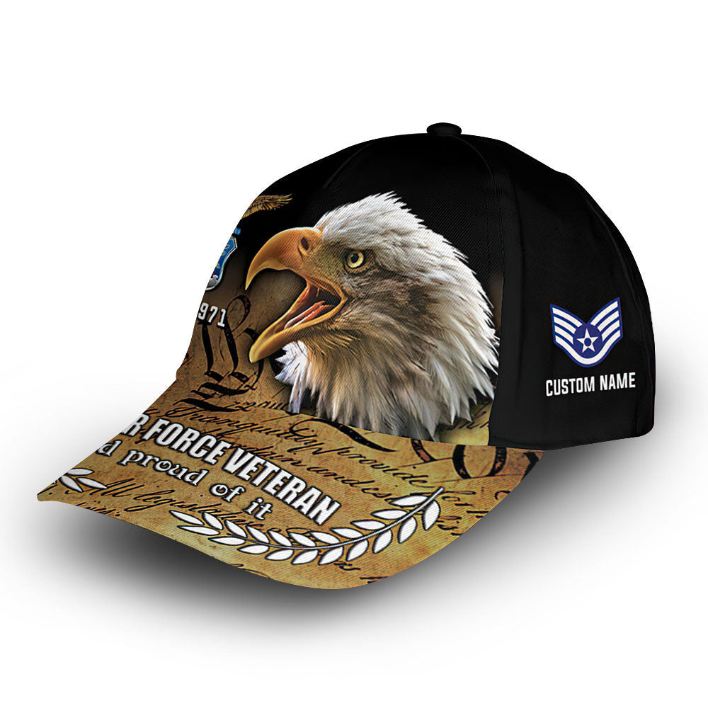 Premium Custom USAF Cap VPVC011904, Gifts For Air Force Veteran, Best Gifts On Father's Day, Armed Forces Day, Independence Day, Veterans Day.