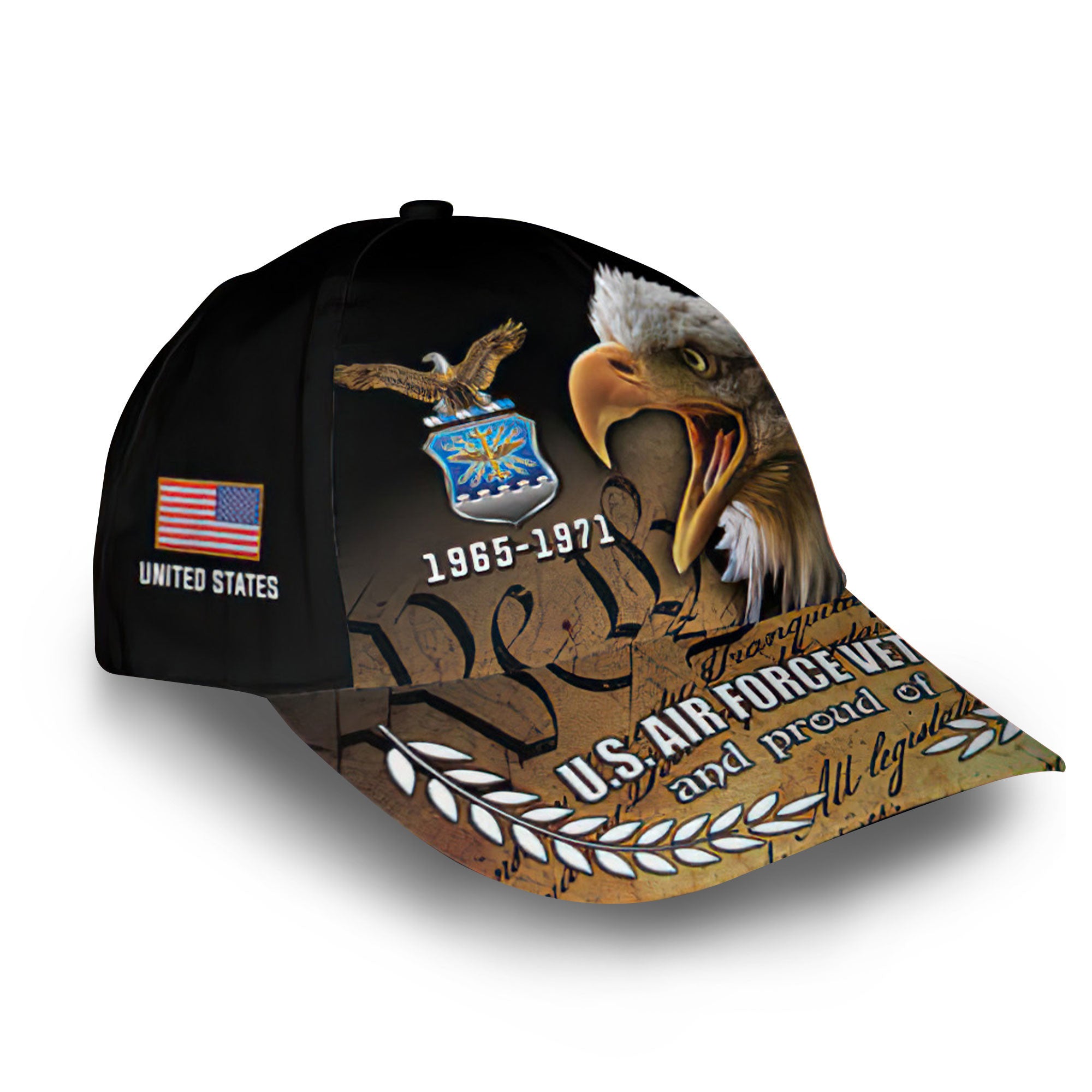Premium Custom USAF Cap VPVC011904, Gifts For Air Force Veteran, Best Gifts On Father's Day, Armed Forces Day, Independence Day, Veterans Day.