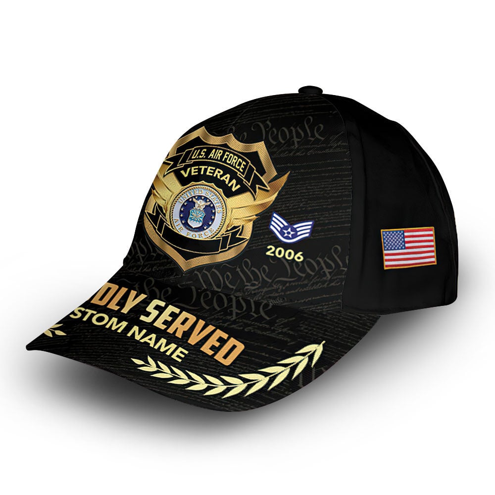 USAF Custom Cap VPVC012004, Gifts For Air Force Veteran, Best Gifts On Father's Day, Armed Forces Day, Independence Day, Veterans Day.