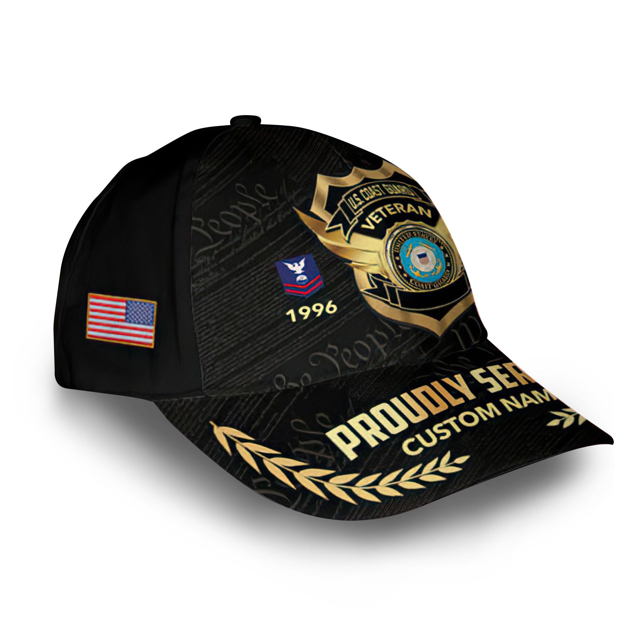 USCG Custom Cap VPVC012005, Gifts For Coast Guard Veteran, Best Gifts On Father's Day, Armed Forces Day, Independence Day, Veterans Day.