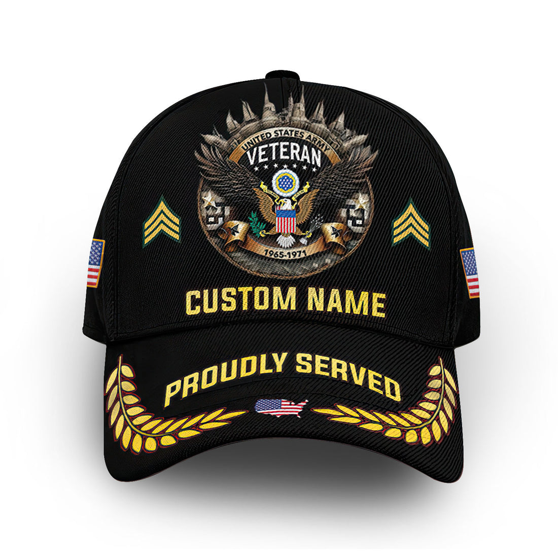 Premium US Army Cap VPVC012201, Custom Name, Rank, Year, Gifts For Army Veteran, Best Gifts On Father's Day, Armed Forces Day, Independence Day, Veterans Day.