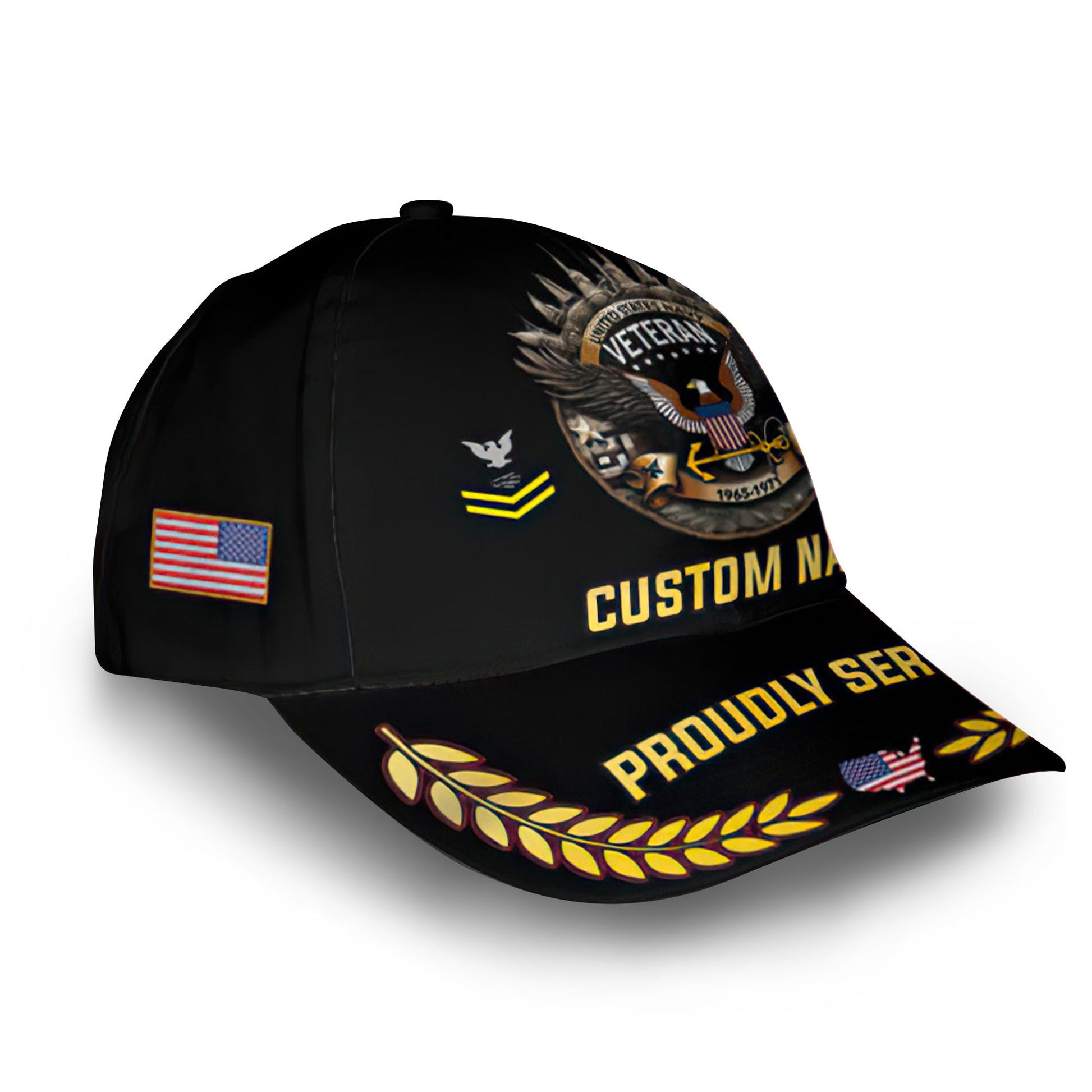 Premium US Navy Cap VPVC012202, Custom Name, Rank, Year, Gifts For Navy Veteran, Best Gifts On Father's Day, Armed Forces Day, Independence Day, Veterans Day.