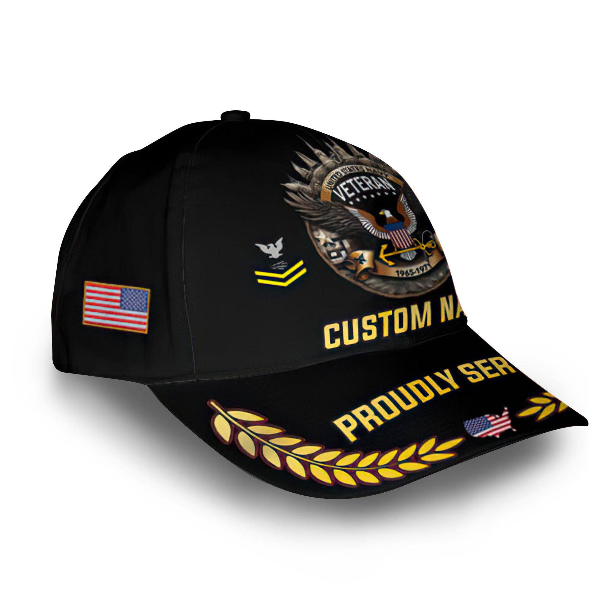 Premium US Navy Cap VPVC012202, Custom Name, Rank, Year, Gifts For Navy Veteran, Best Gifts On Father's Day, Armed Forces Day, Independence Day, Veterans Day.