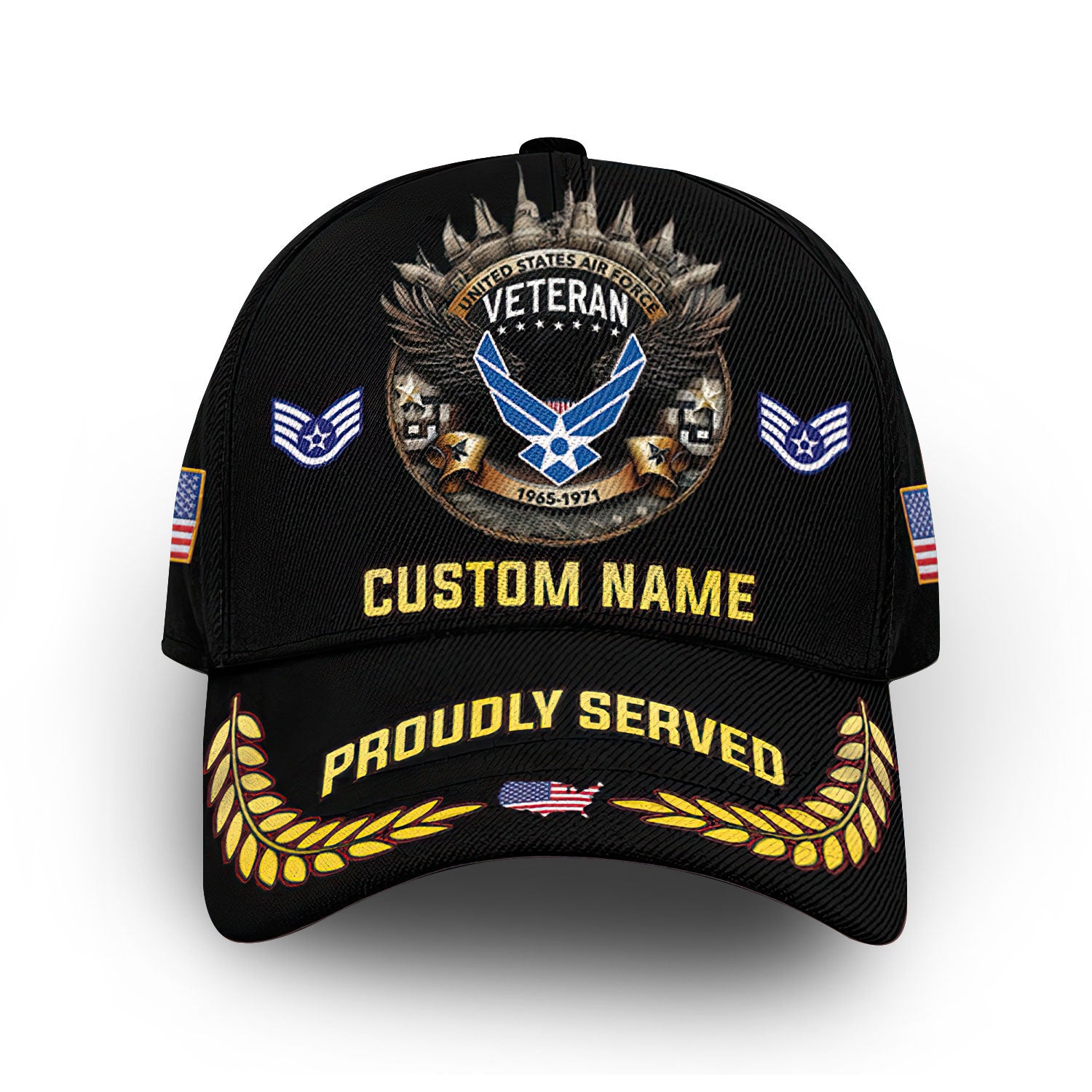 Premium USAF Cap VPVC012204, Custom Name, Rank, Year, Gifts For Air Force Veteran, Best Gifts On Father's Day, Armed Forces Day, Independence Day, Veterans Day.